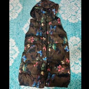 Long Women's Camouflage Butterflies Vest